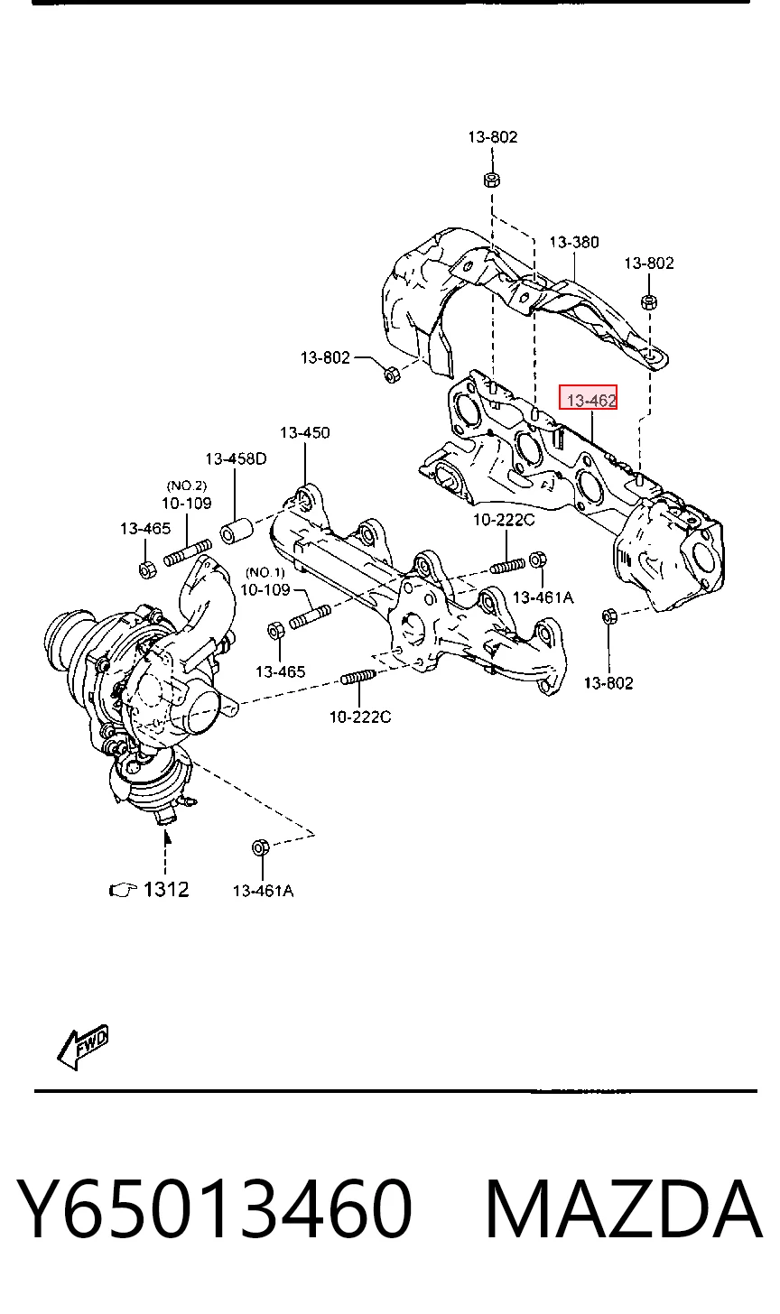 Прокладка випускного колектора Ford Fiesta Mk6 хетчбек (CB1) (2008 - 2016) ціна, від 16.99 USD
