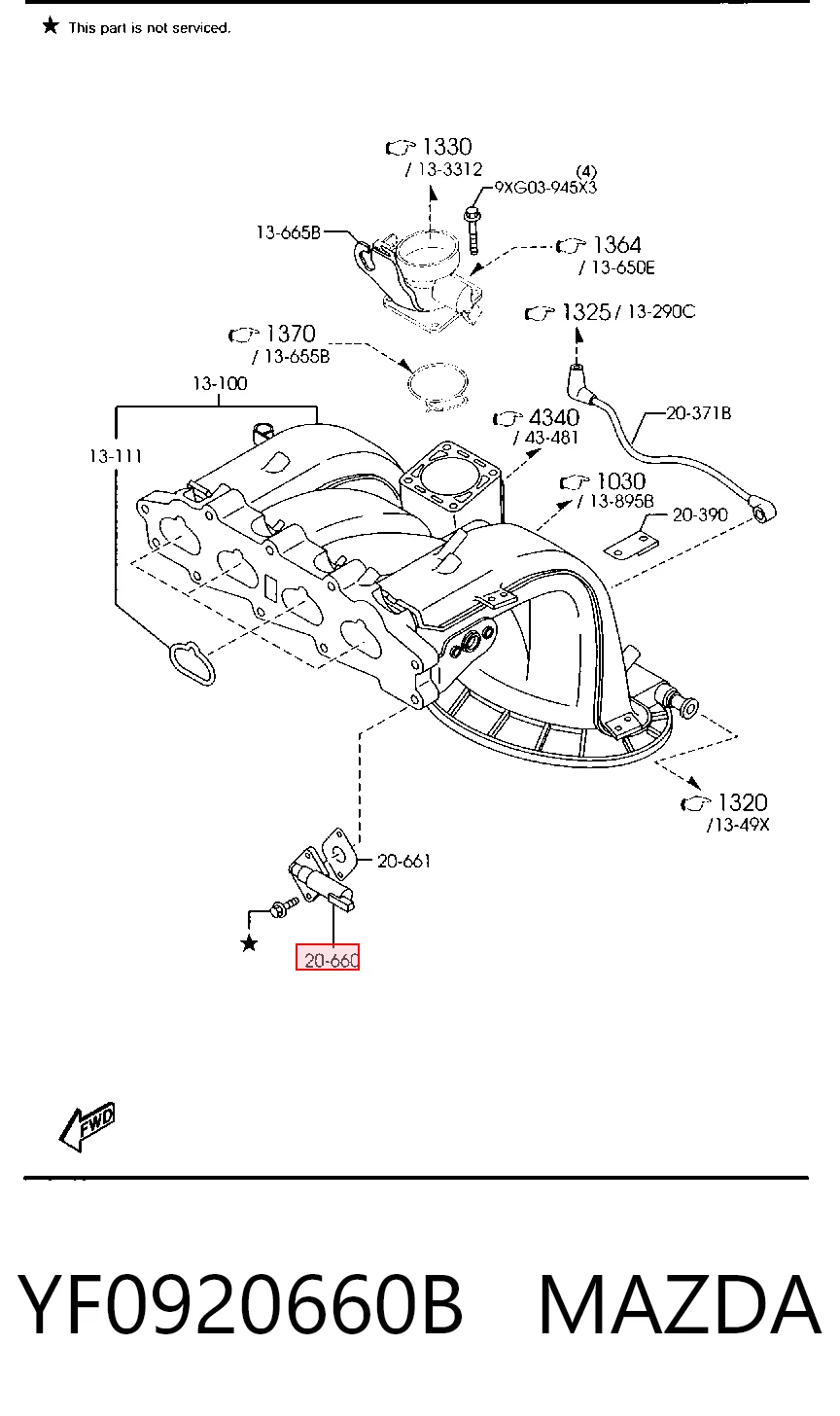 YF0920660B Mazda РХХ
