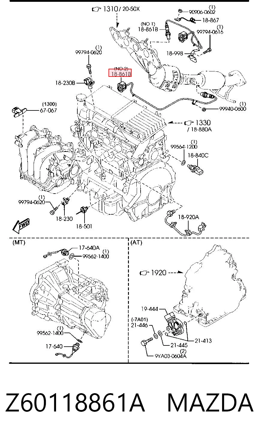 Z60118861A Mazda Датчик кисню