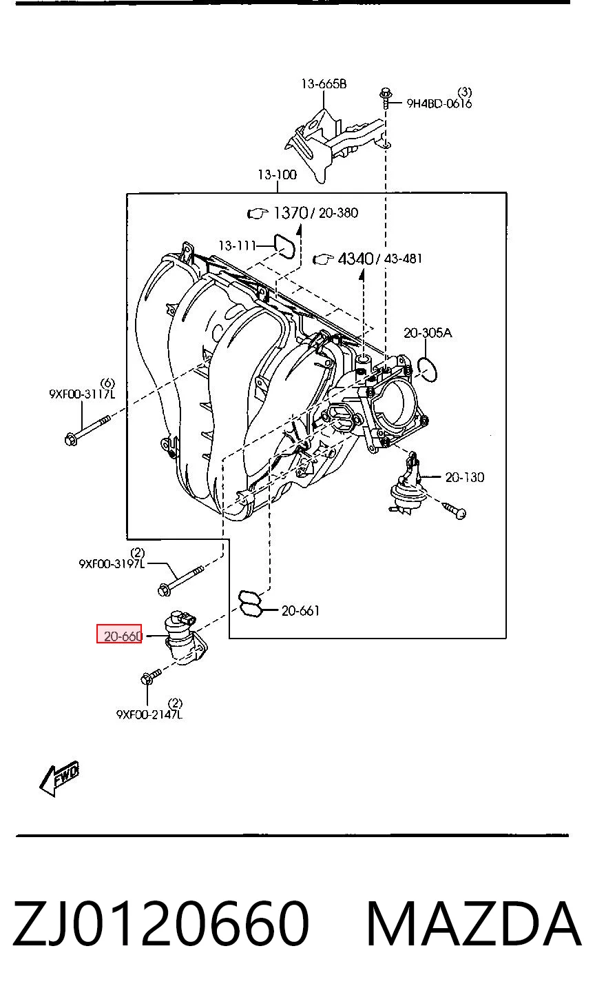 ZJ0120660 Mazda РХХ