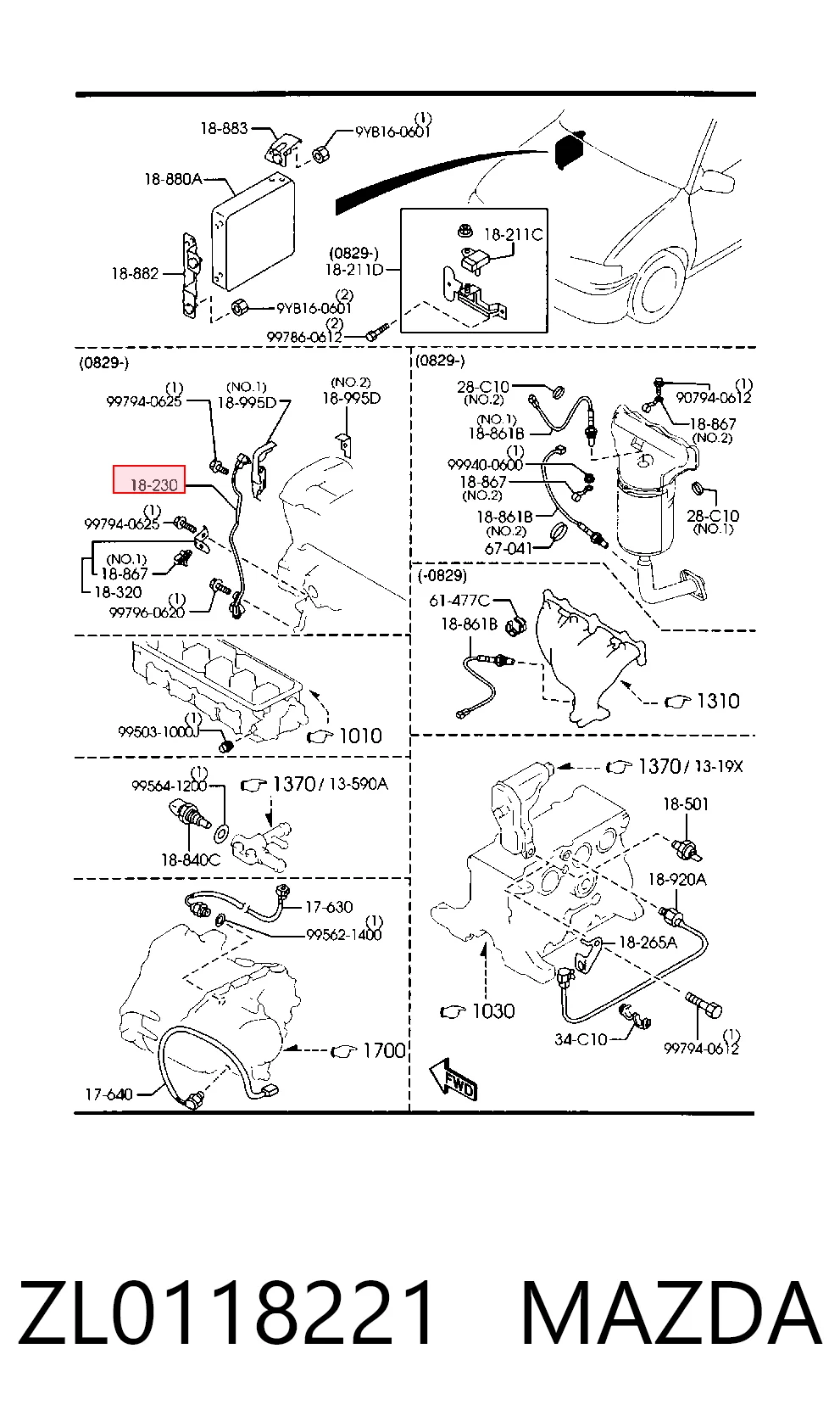ZL0118221 Mazda ДПКВ