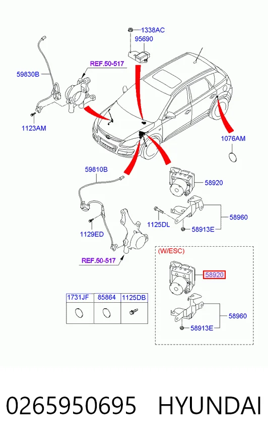 Блок управління АБС (ABS) на Hyundai I30  FD