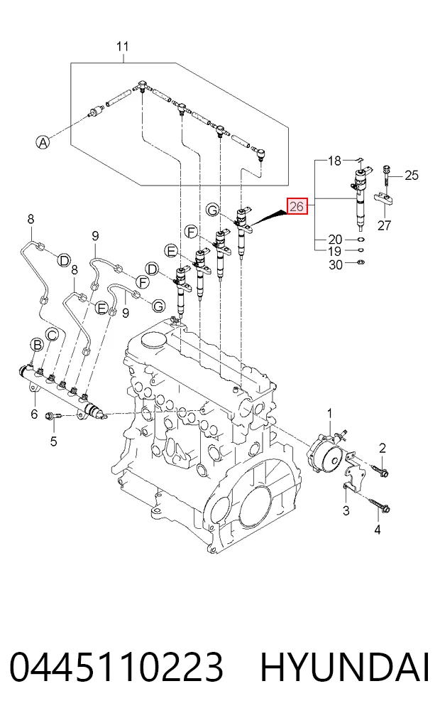 445110223 Bosch Форсунка вприску палива