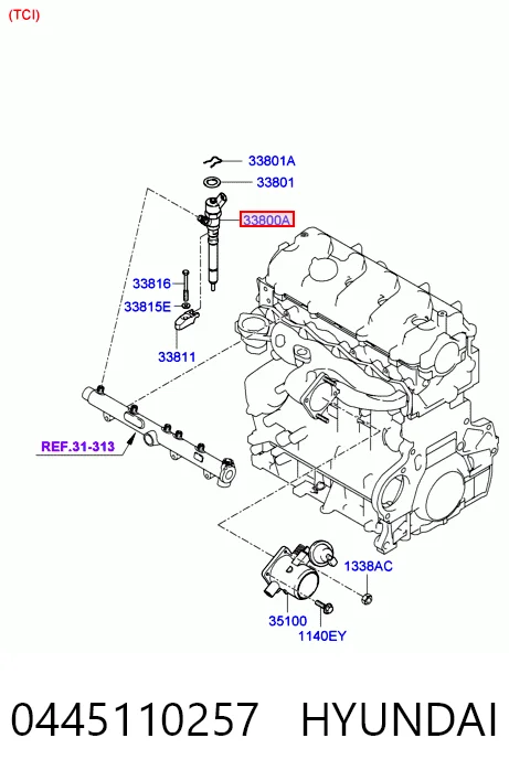 Форсунка вприску палива на Hyundai Sonata V NF