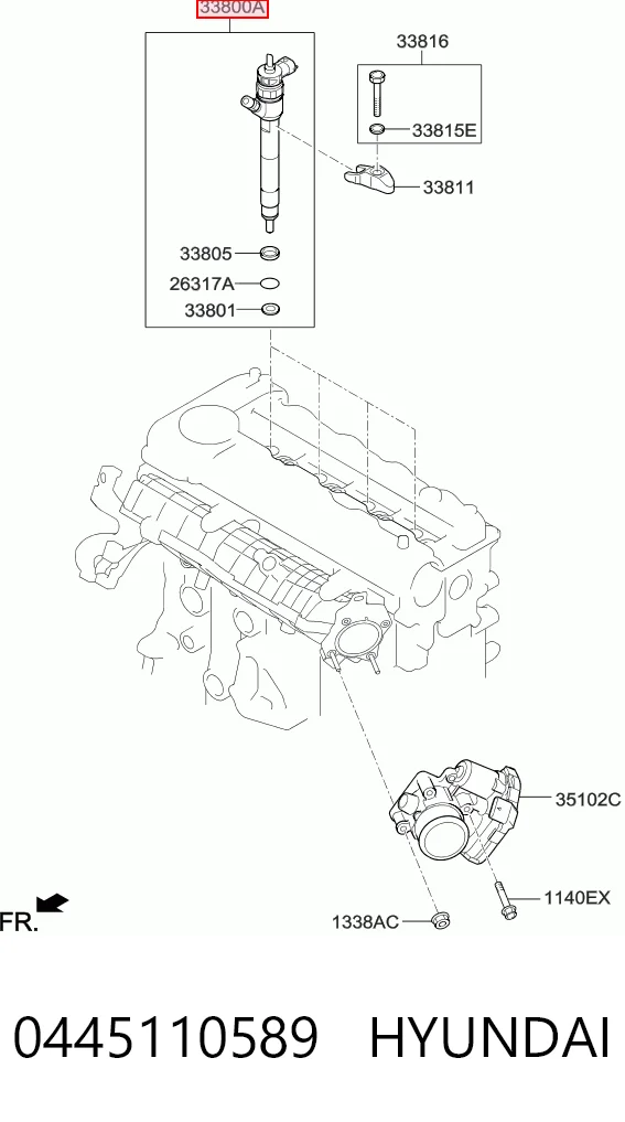 Форсунка вприску палива на Hyundai Elantra V MD