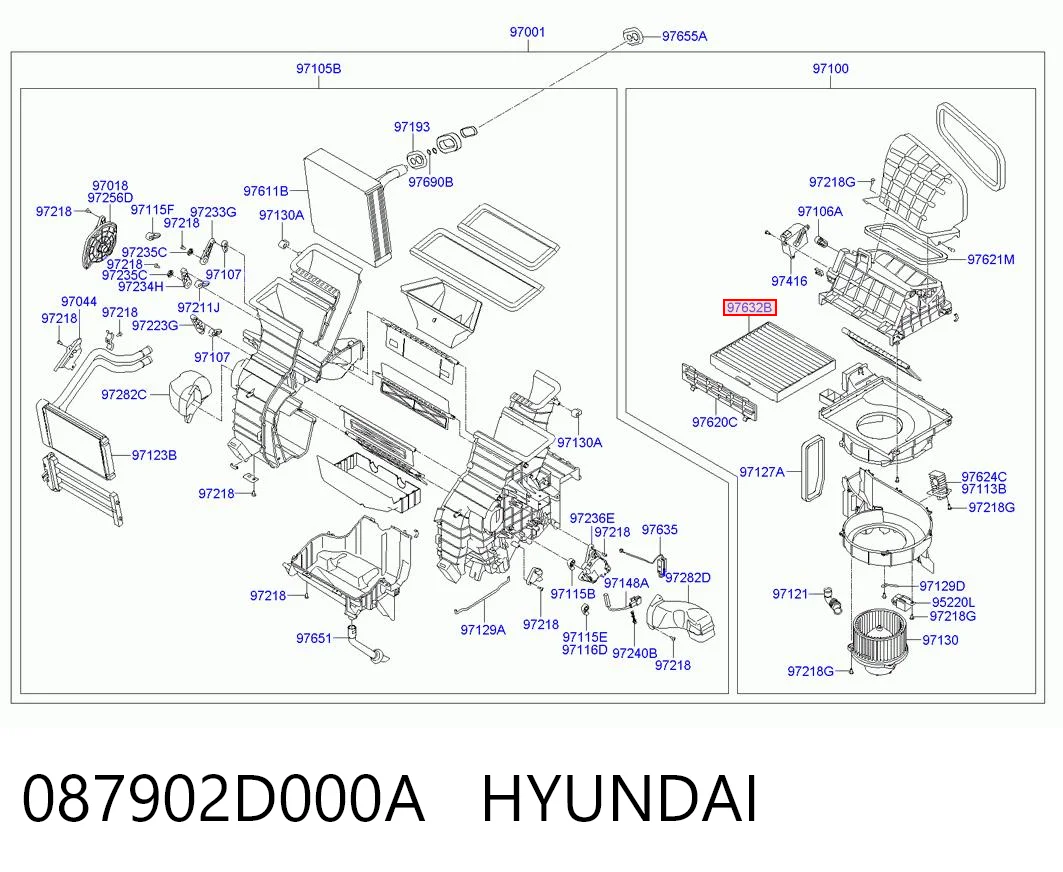 087902D000A Hyundai/Kia Внутрішньосалонний фільтр