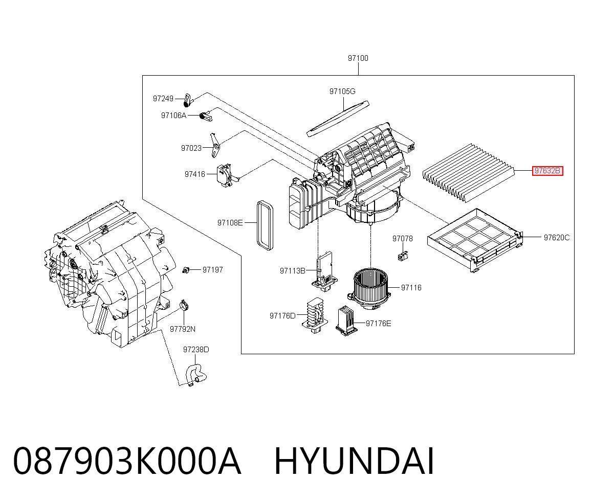 087903K000A Hyundai/Kia Внутрішньосалонний фільтр