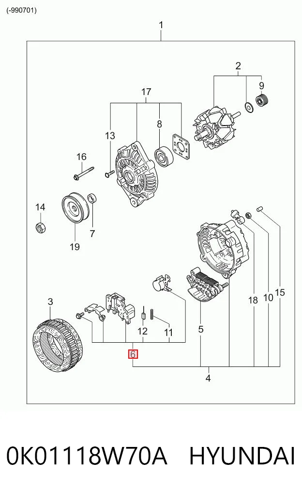 Реле зарядки генератора Mazda 323 S IV седан (BG) (1989 - 1994) ціна, від 17.43 USD