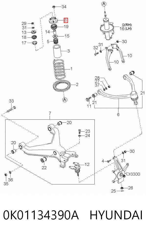 KA19S10F RBI Кріплення переднього амортизатора