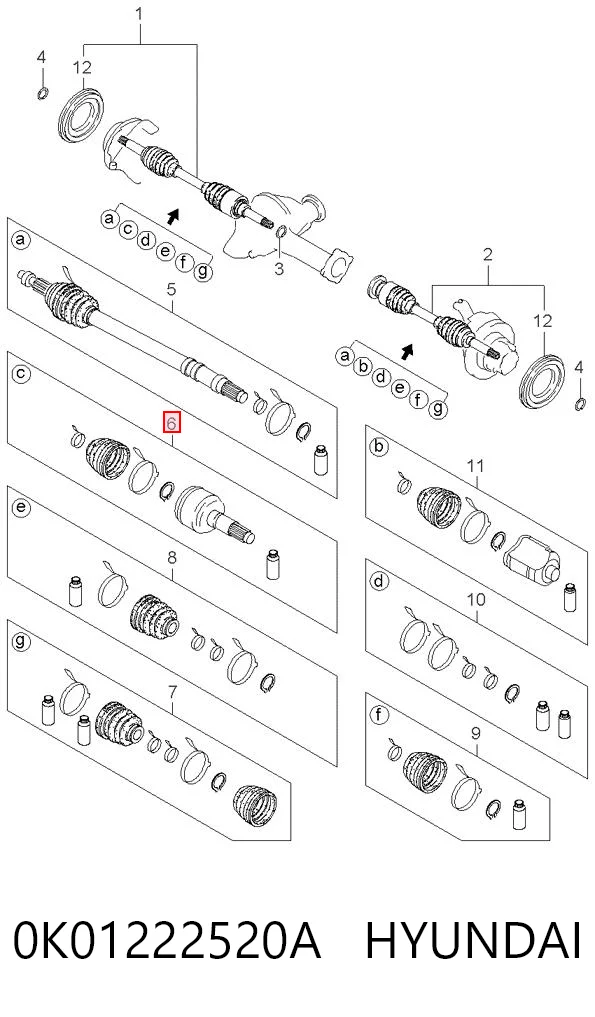 Купити ШРУС внутрішній правий KIA Sportage I K00