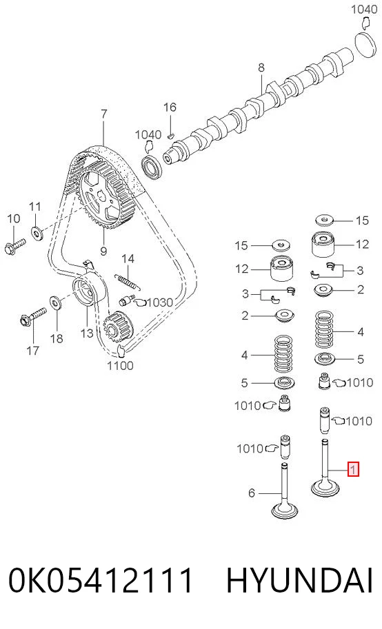 RF7112111 NIPPON MOTORS Клапан впускний