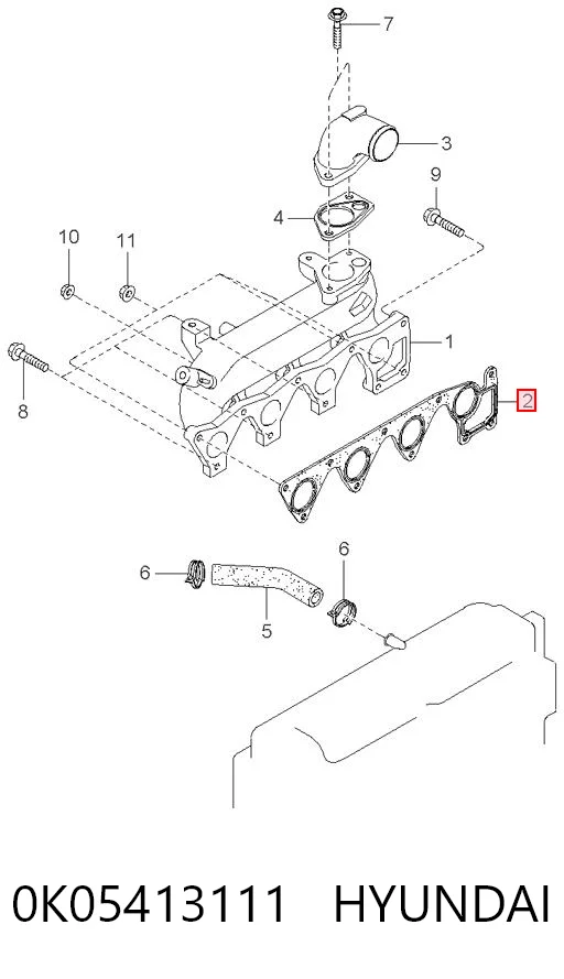 Купити Прокладка впускного колектора Mazda E 2000/2200 SR2