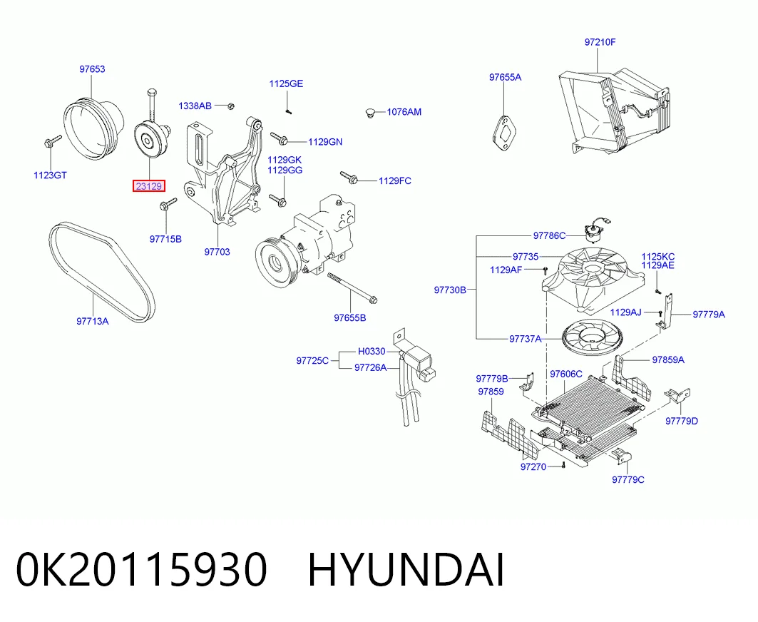 Ролик ГРМ Hyundai H-1 STAREX Starex