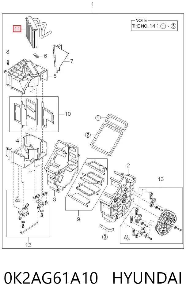 0K2AG61A10 Hyundai/Kia