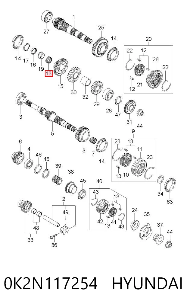 Підшипник КПП KIA Carens 1 FJ