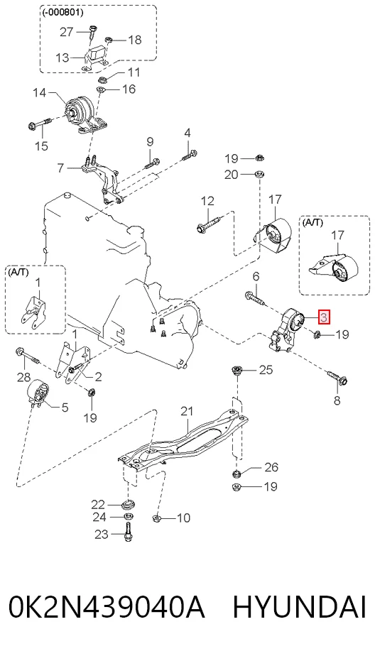 0K2N439040A Hyundai/Kia