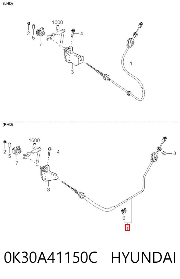 Тросик зчеплення Korea (oem) F60306OEM