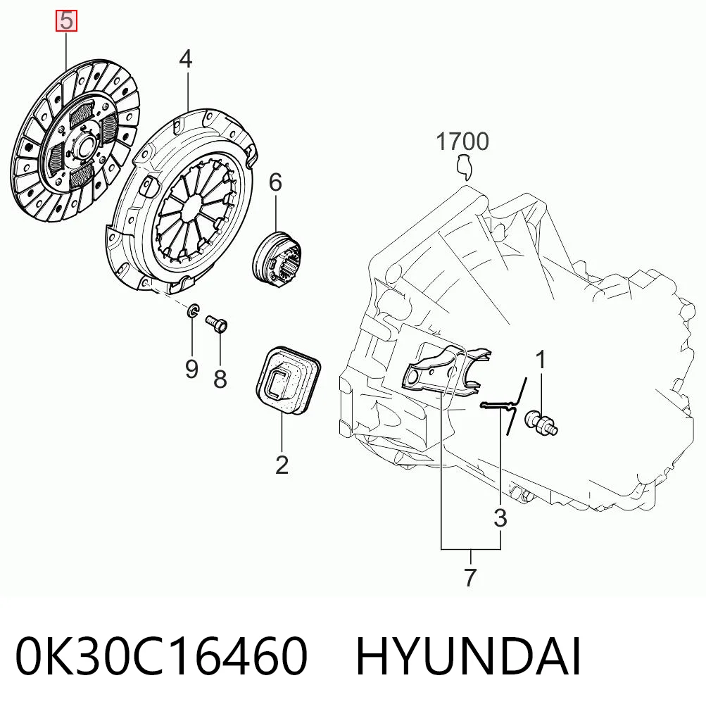 Диск зчеплення на KIA Rio I DC