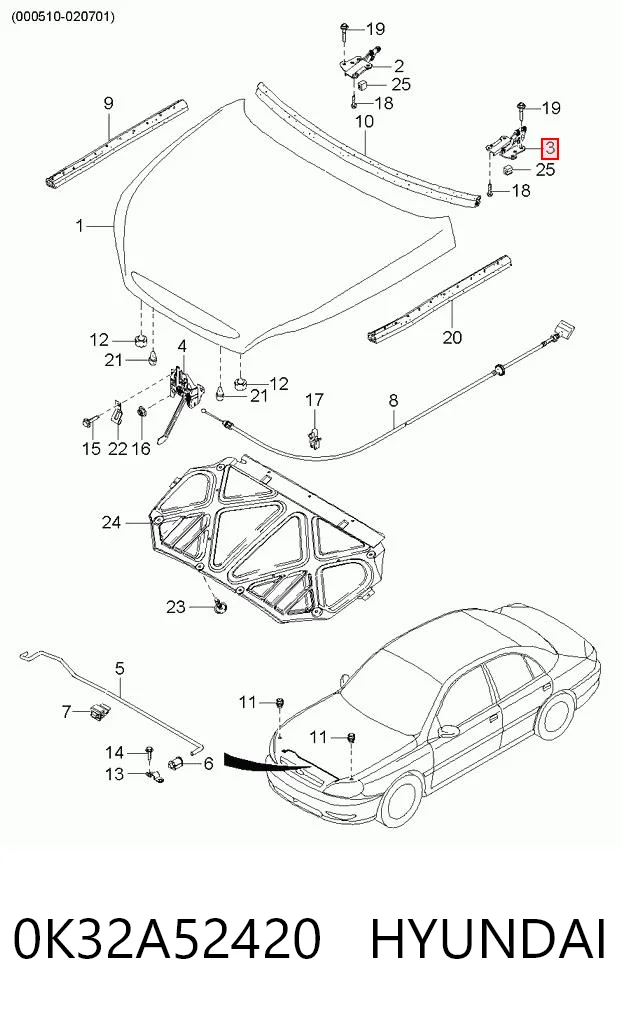 0K32A52420 Hyundai/Kia