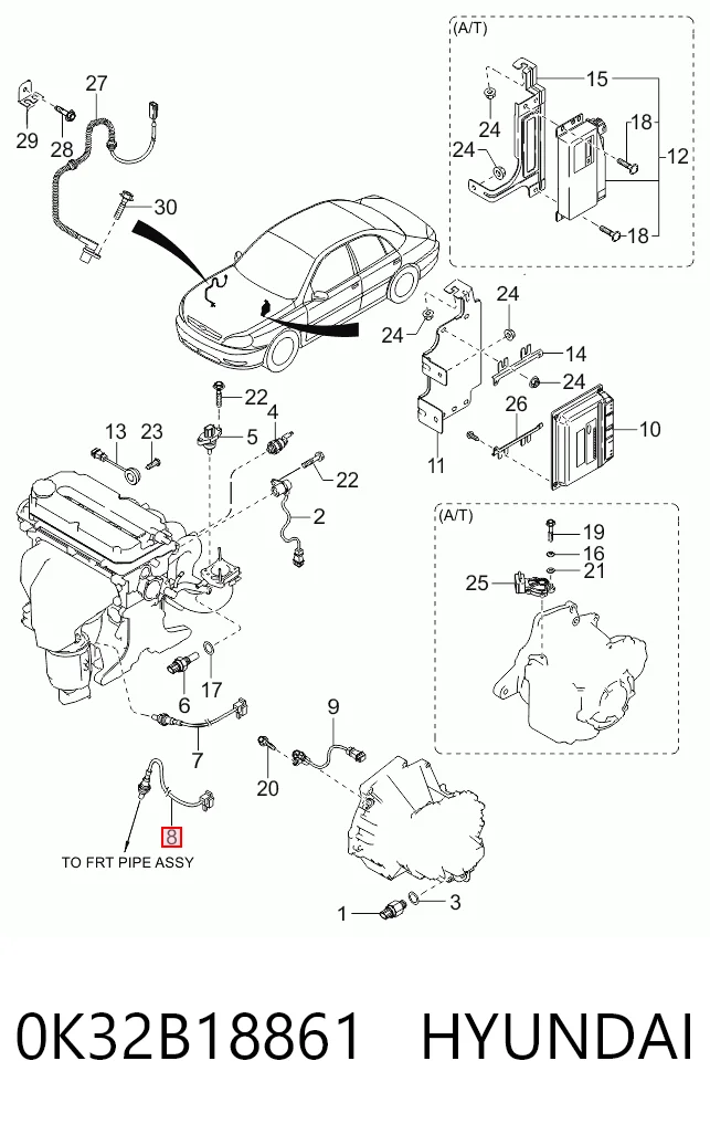 Датчик кисню на KIA Rio I DC