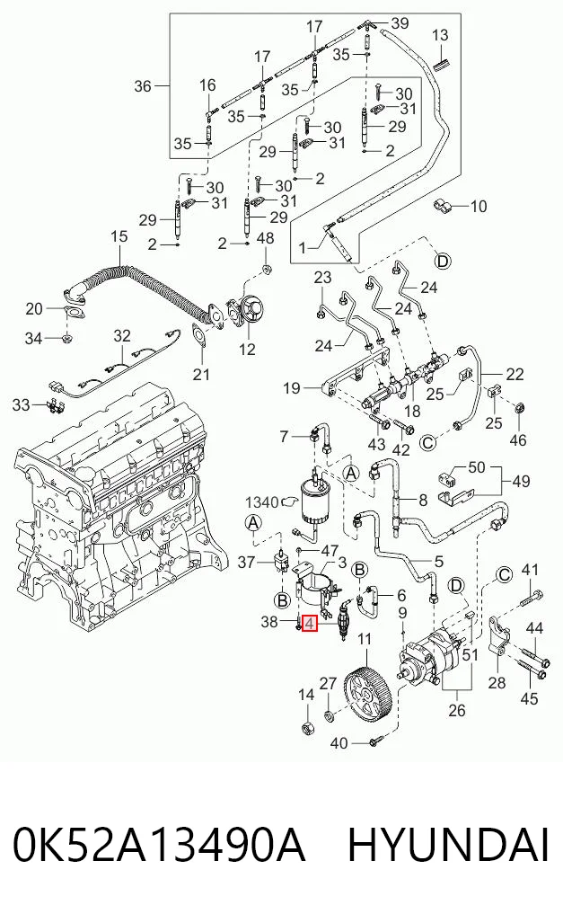 0K52A13490A Hyundai/Kia Насос для ручного переливання палива