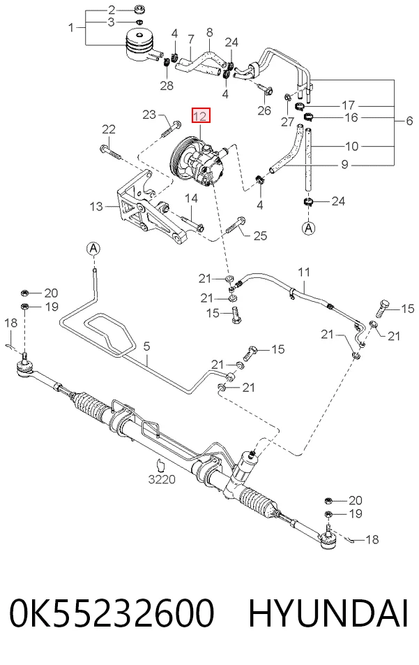 I90302OEM Korea (oem) Насос гідропідсилювача