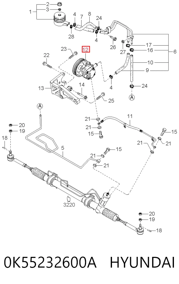 Насос ГПК Korea (oem) I90302OEM ціна, від 101.98 USD