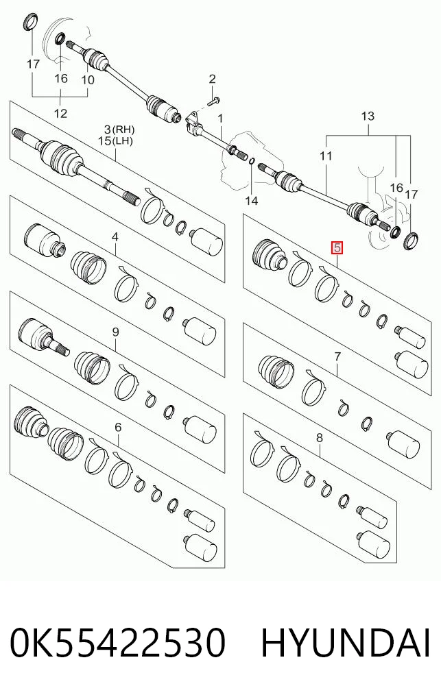 95518260 General Motors Пильник ШРУСа зовнішній, передній піввісі