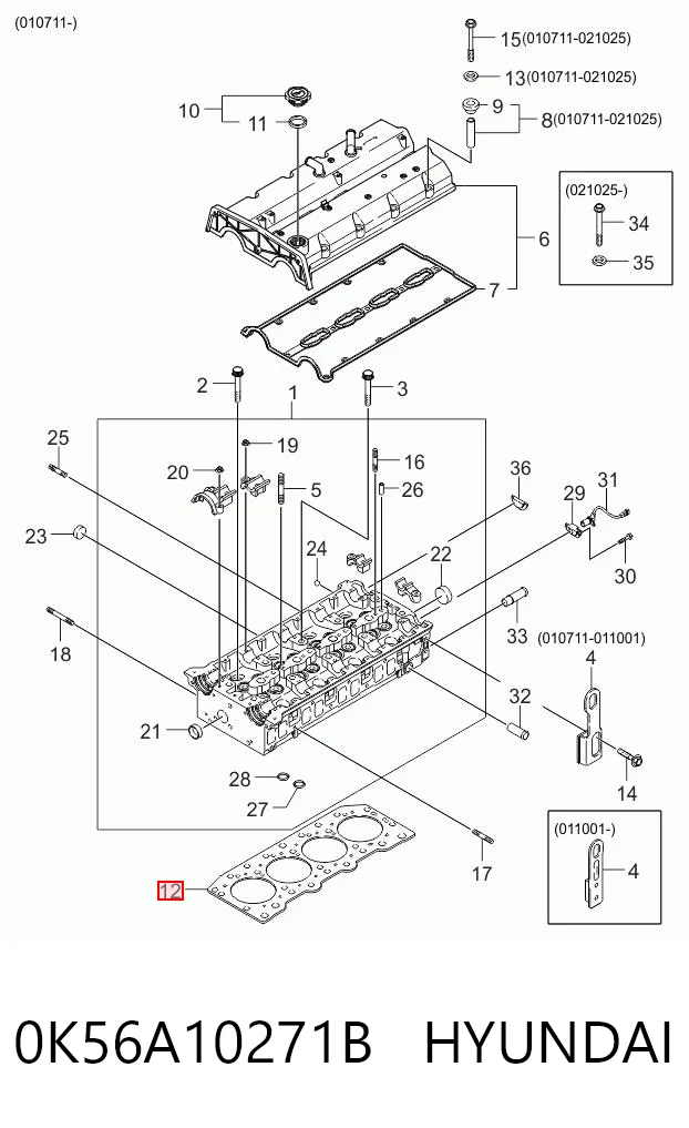 Купити Прокладка ГБЦ KIA Carnival II GQ