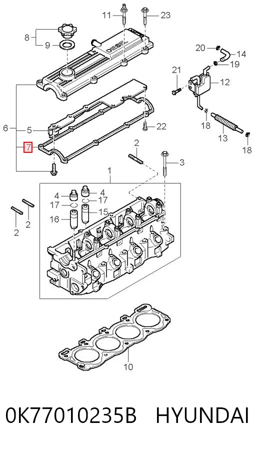 Купити RF0110235 NIPPON MOTORS Прокладка клапанної кришки