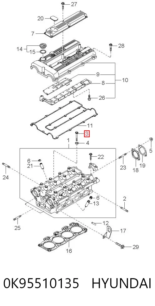 0K95510135 Hyundai/Kia