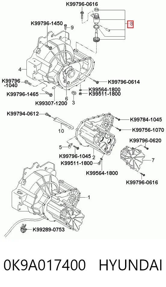 Трос приводу спідометра KIA Clarus K9A