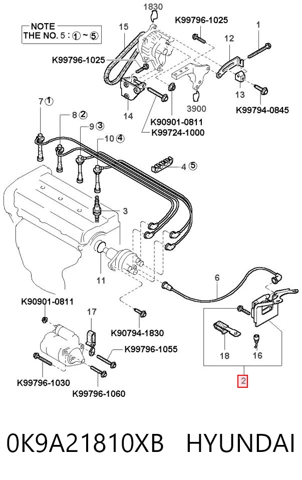Котушка KIA Clarus 