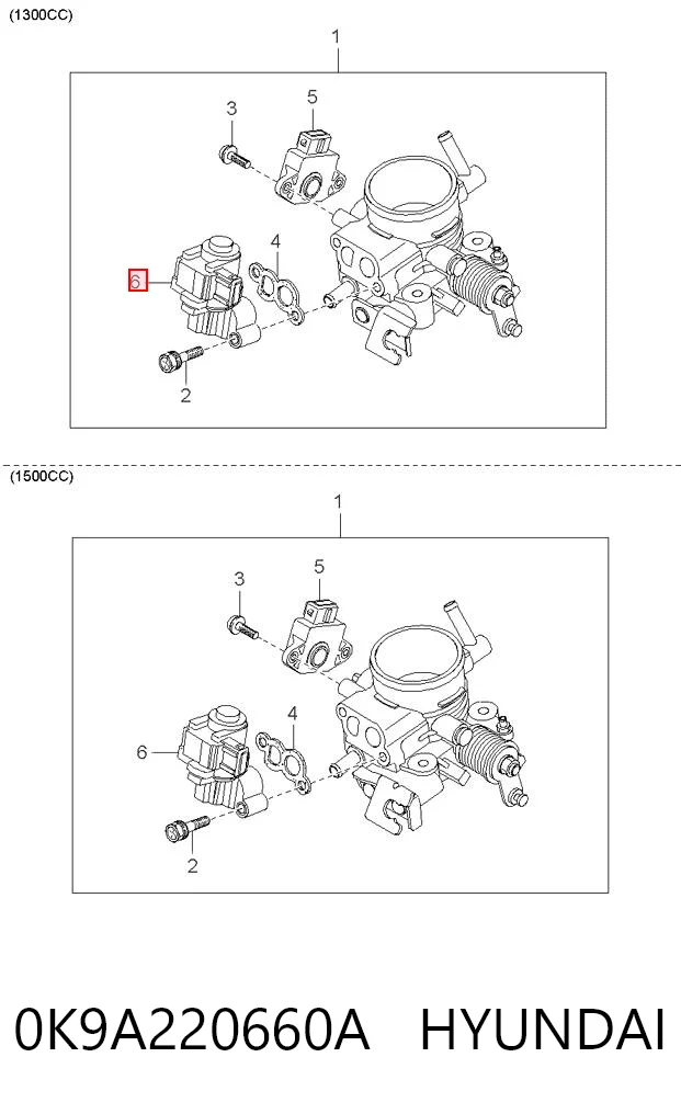 0K9A220660A Hyundai/Kia РХХ