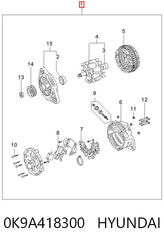 Купити Генератор KIA Clarus  K9A