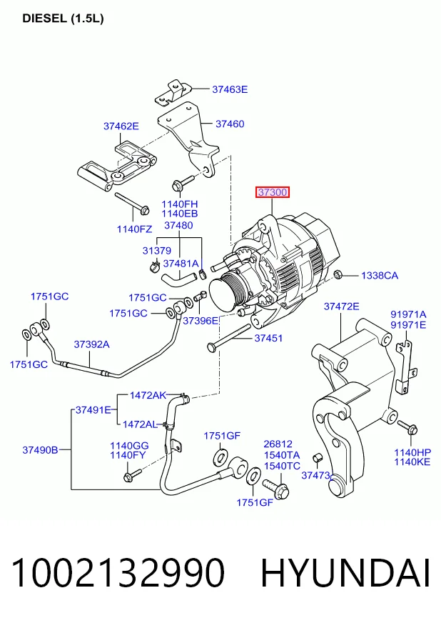 Авто генератор на Hyundai Matrix  FC