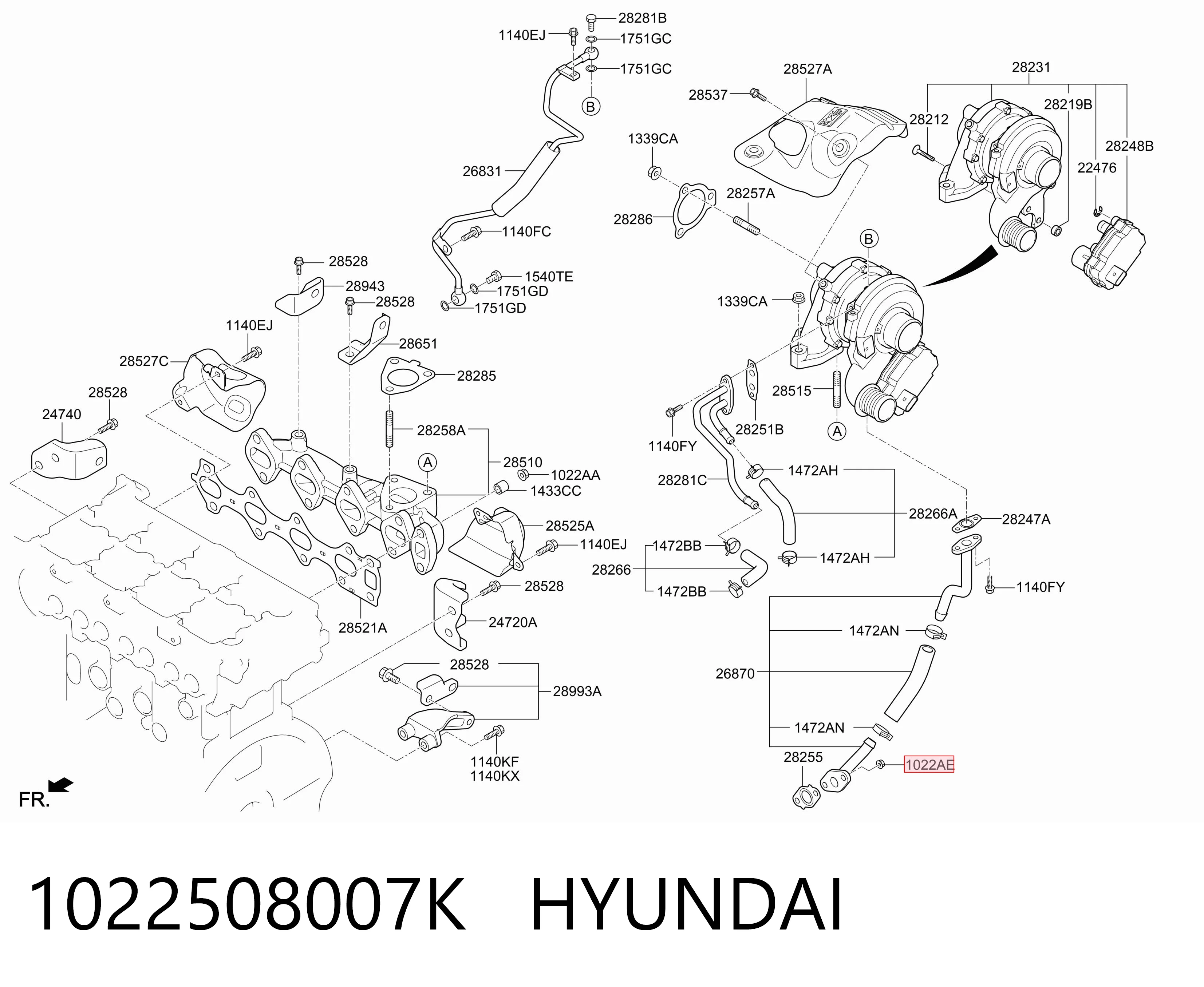 Гайка кріплення приймальної труби глушника (штанів) 059129601 Porsche