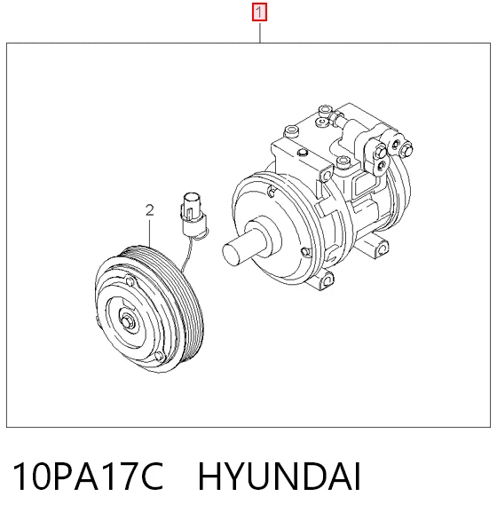 10PA17C Hyundai/Kia Компресор холодоагенту