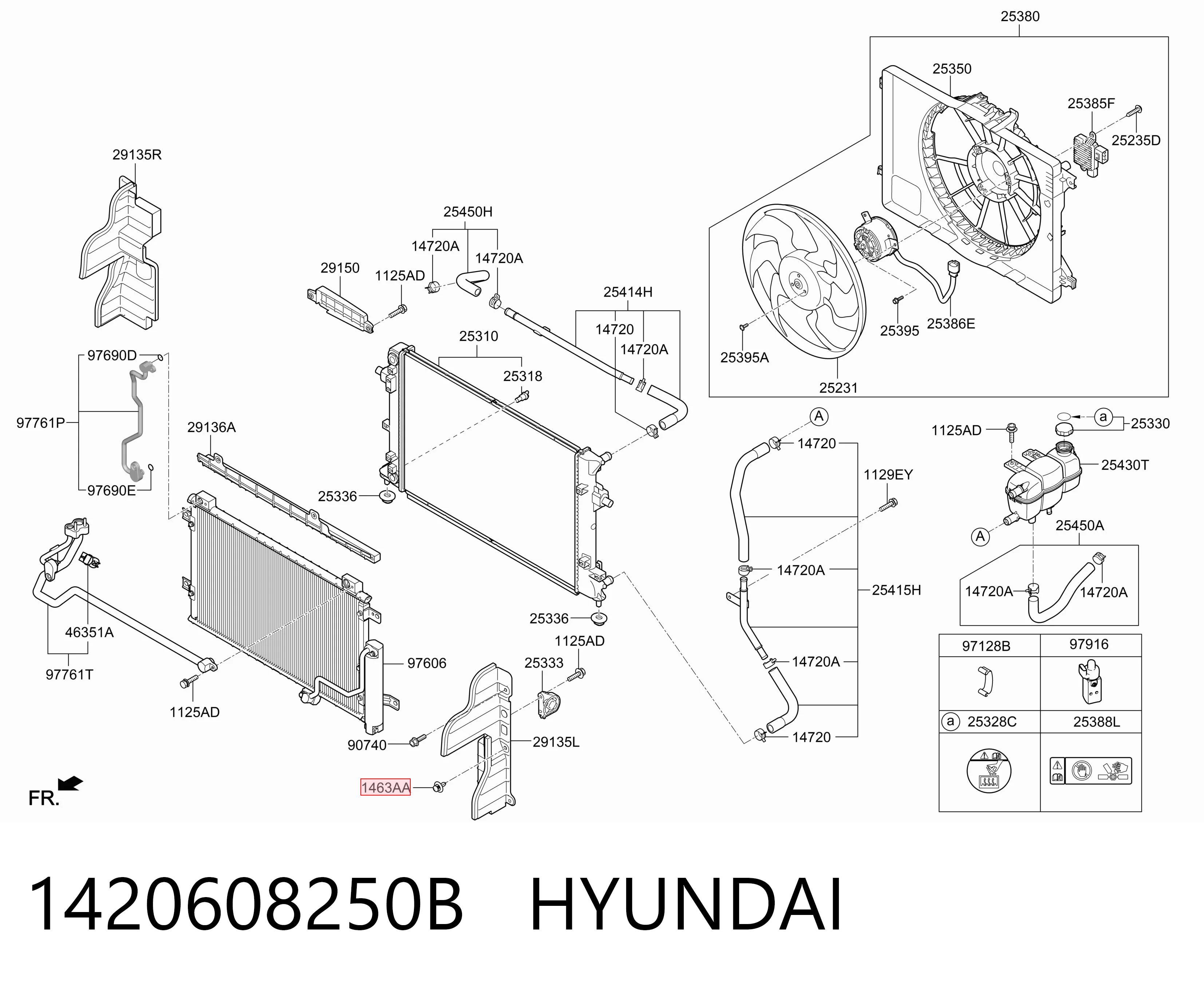 1420608250B Hyundai/Kia Пістон (кліп) кріплення підкрилки переднього крила