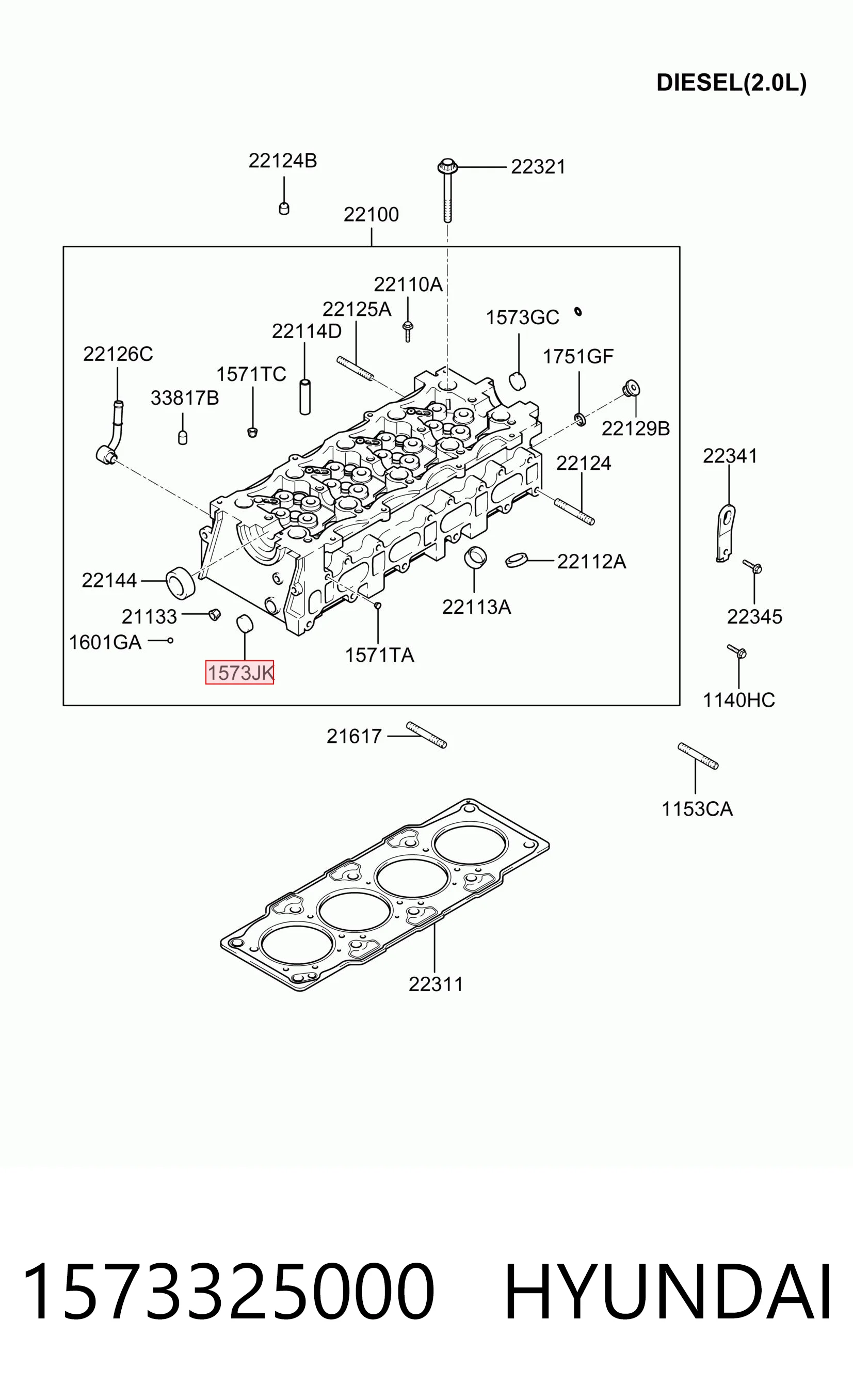 1573225001 Chrysler Заглушка головки блока