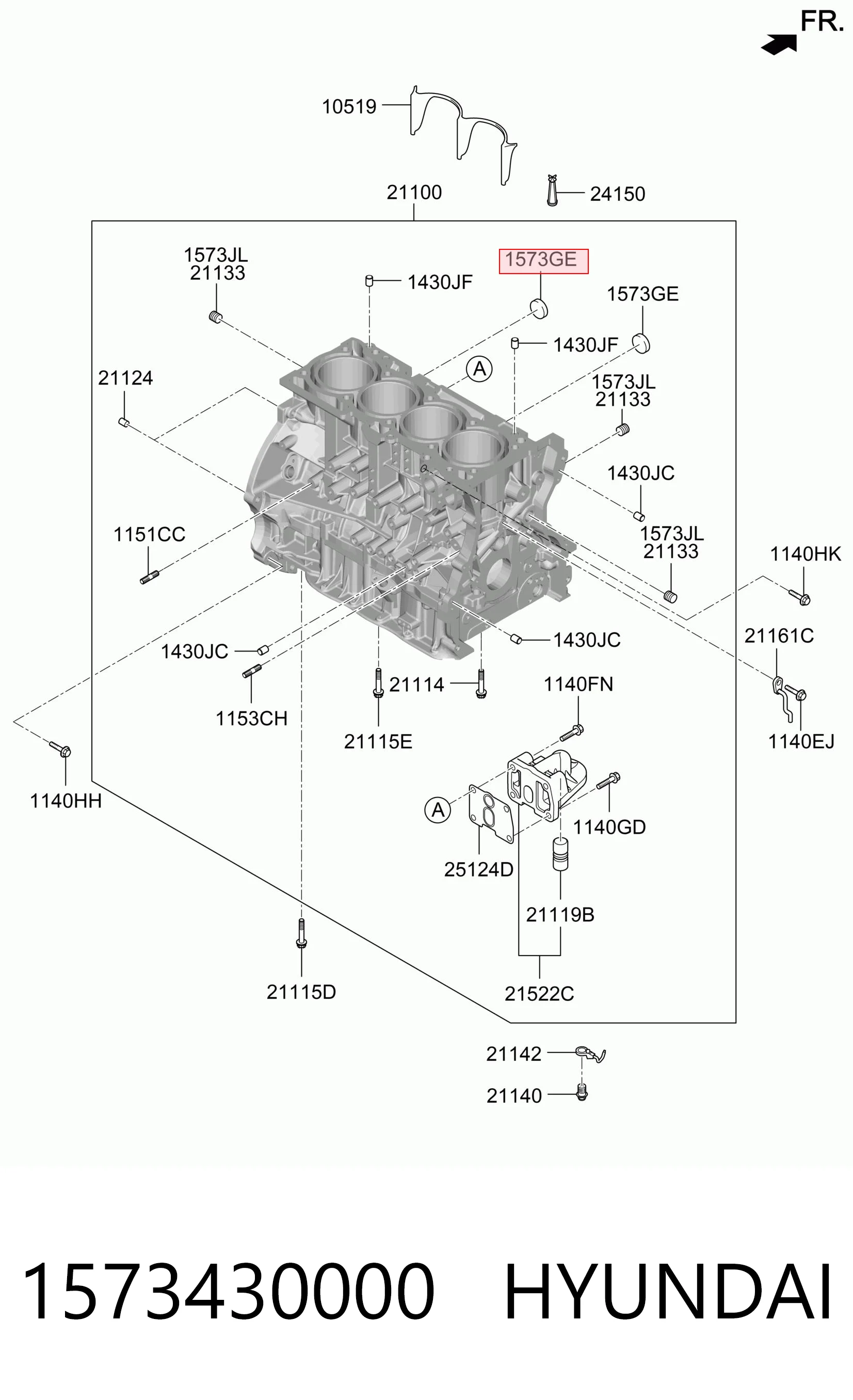 1573430000 Chrysler Заглушка головки блока