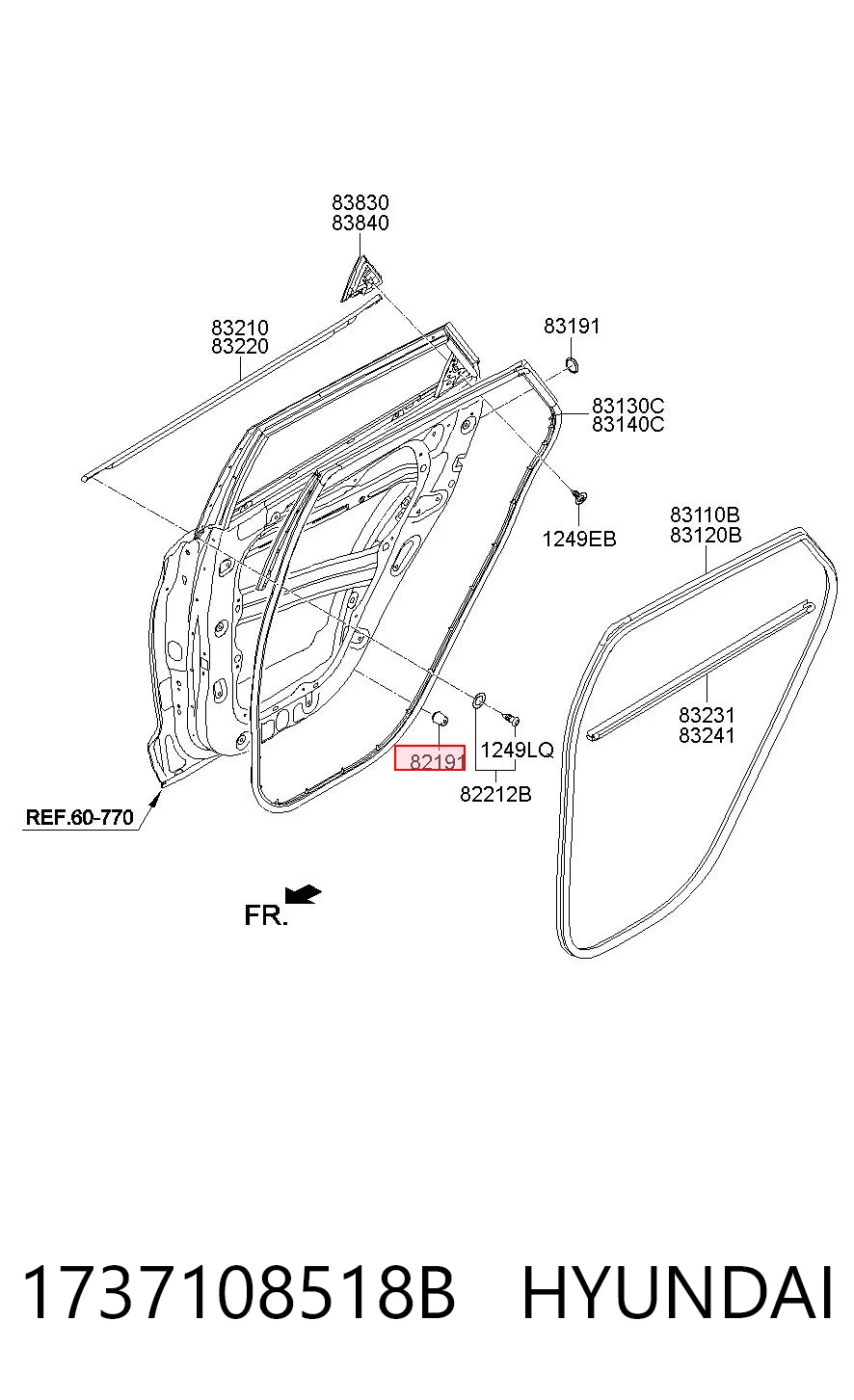 1737108518B Hyundai/Kia Відбійник дверей