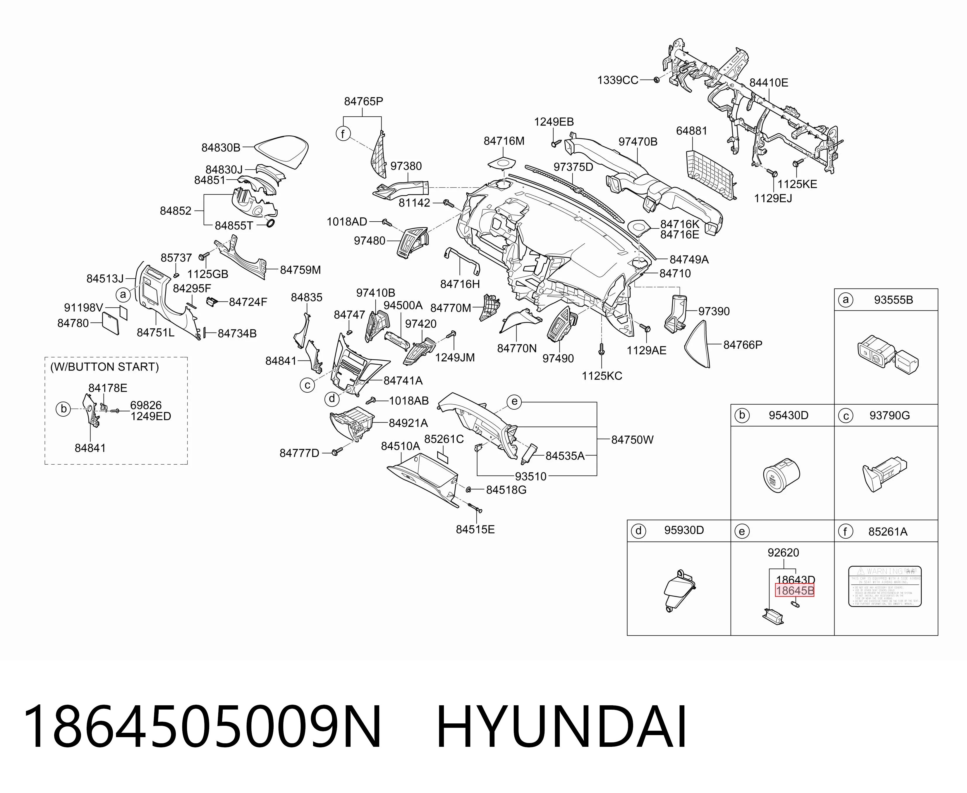 1864505009N Hyundai/Kia Лампа автомобільна