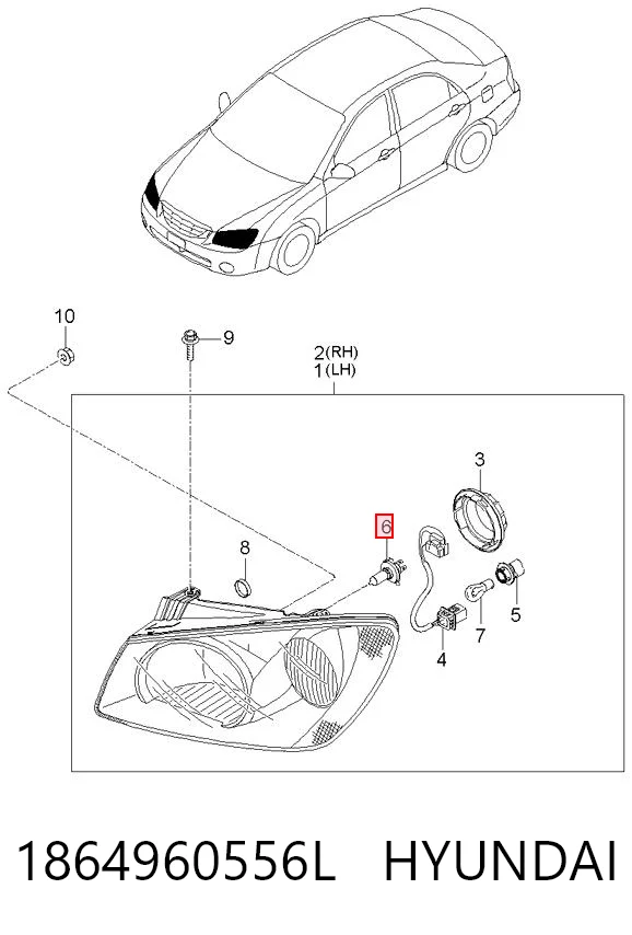 Лампочка галогенова, дальній/ближній Chrysler 1864761566 ціна, від 9.63 USD