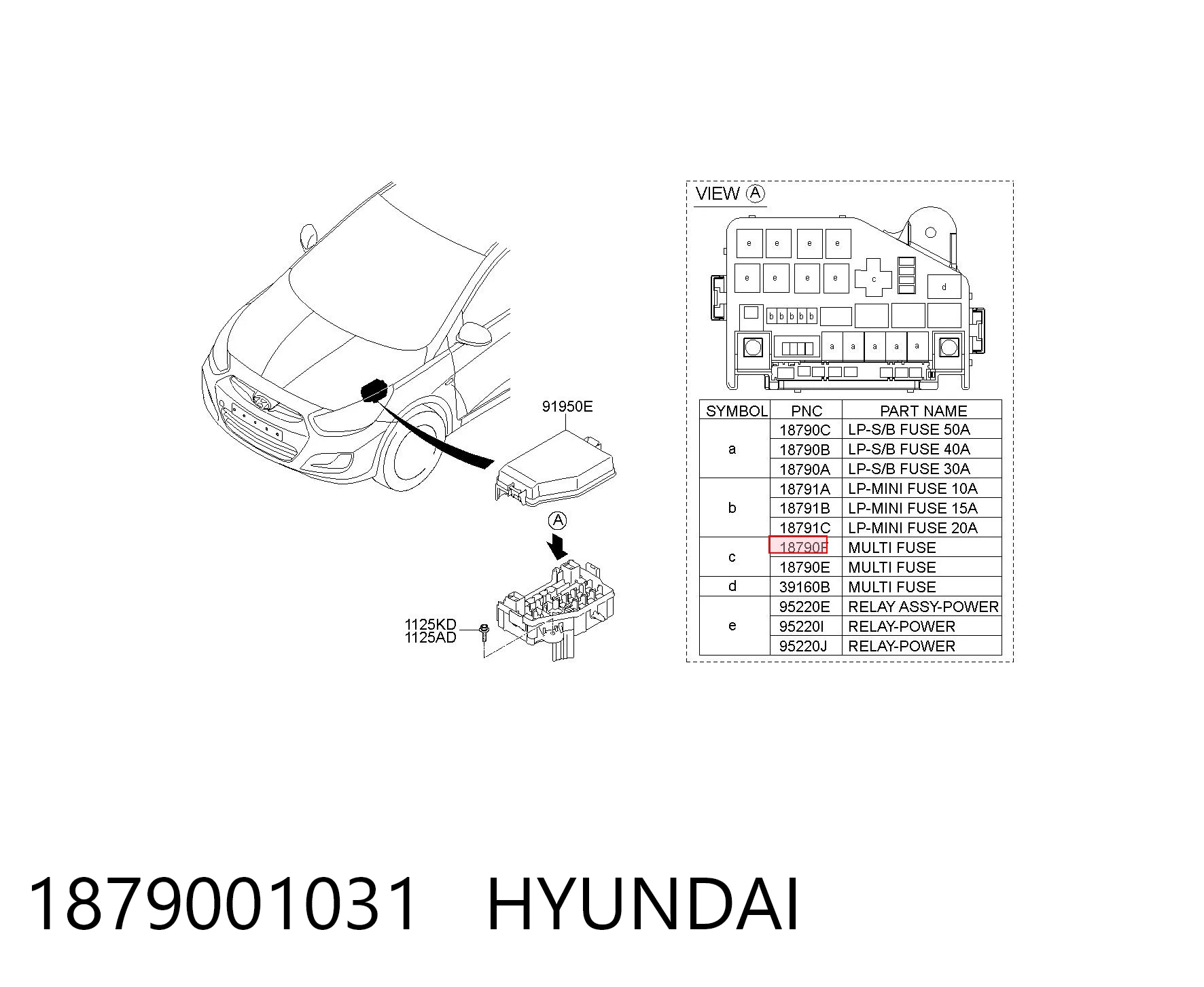 1879001031 Hyundai/Kia Запобіжник