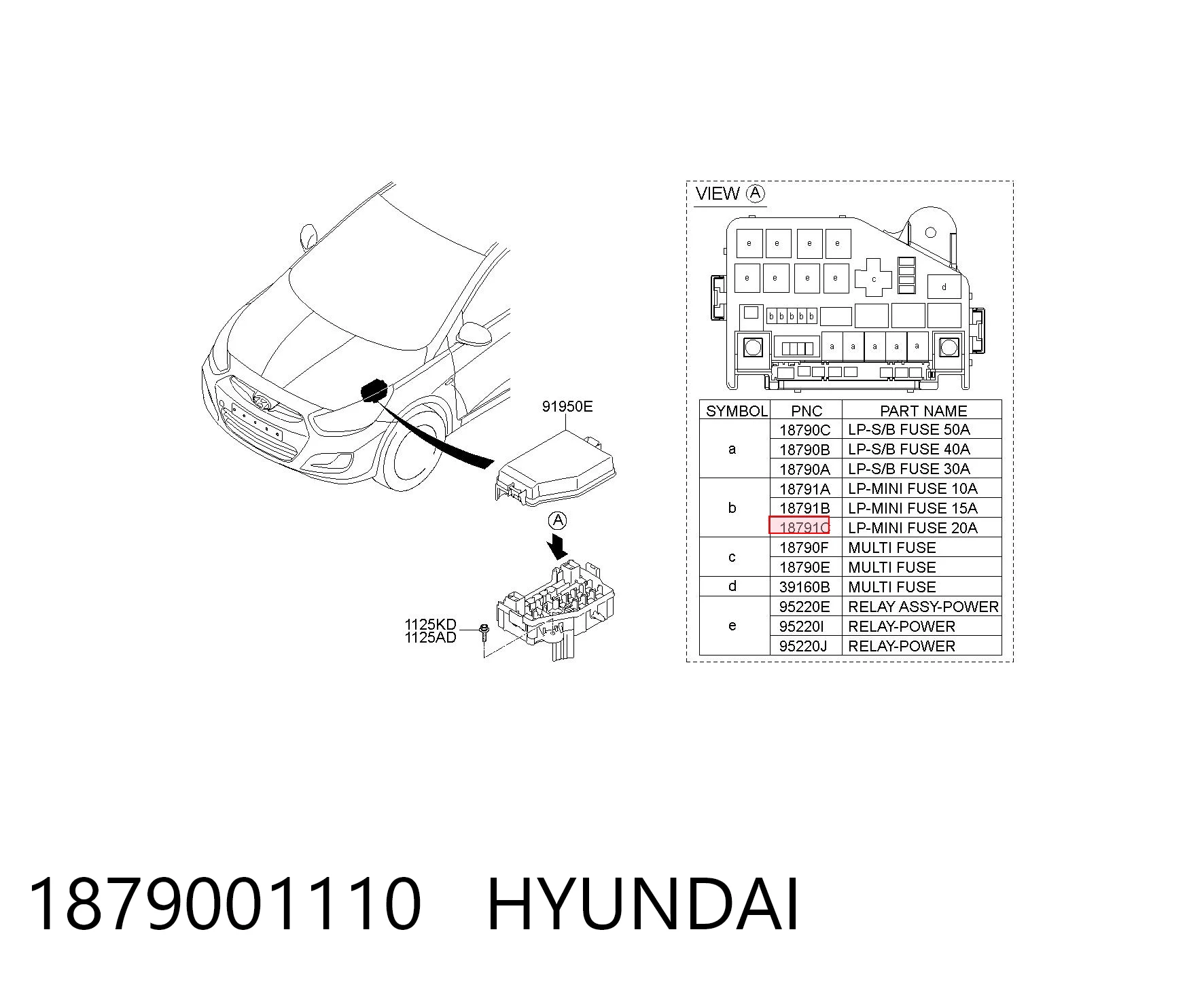 1879001110 Hyundai/Kia Запобіжник