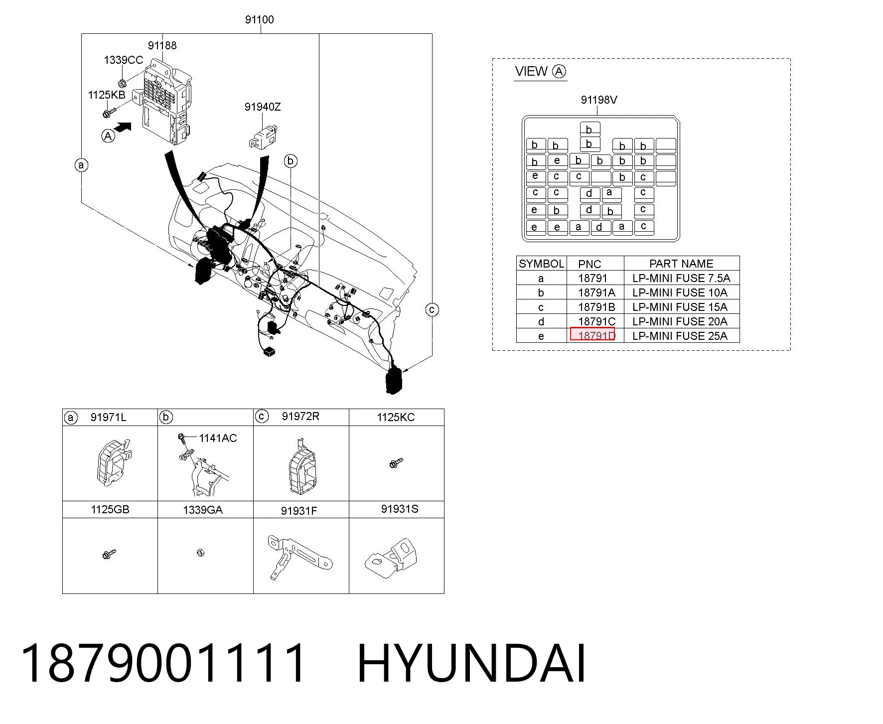 1879001111 Hyundai/Kia Запобіжник
