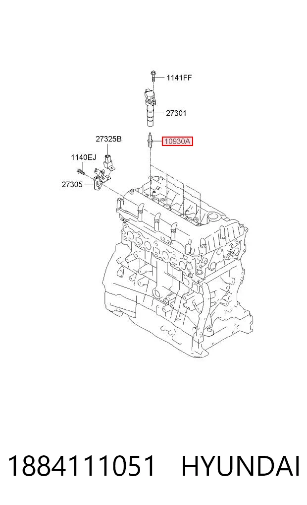 1884111051 Hyundai/Kia Свіча запалювання
