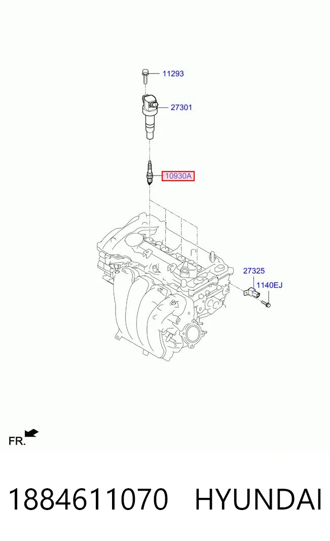1884611070 Hyundai/Kia Свіча запалювання