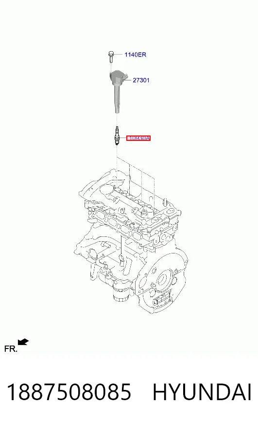 1887508085 Hyundai/Kia Свіча запалювання